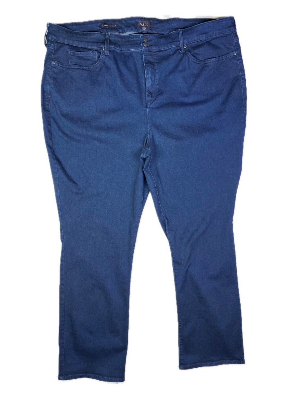 NYDJ Plus Size 26W Marilyn Straight Blue Jeans Dark Wash